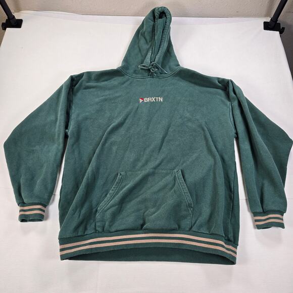 Brixton Stonewell Green Pullover Fleece Hoodie Men's Size XL - Picture 1 of 7